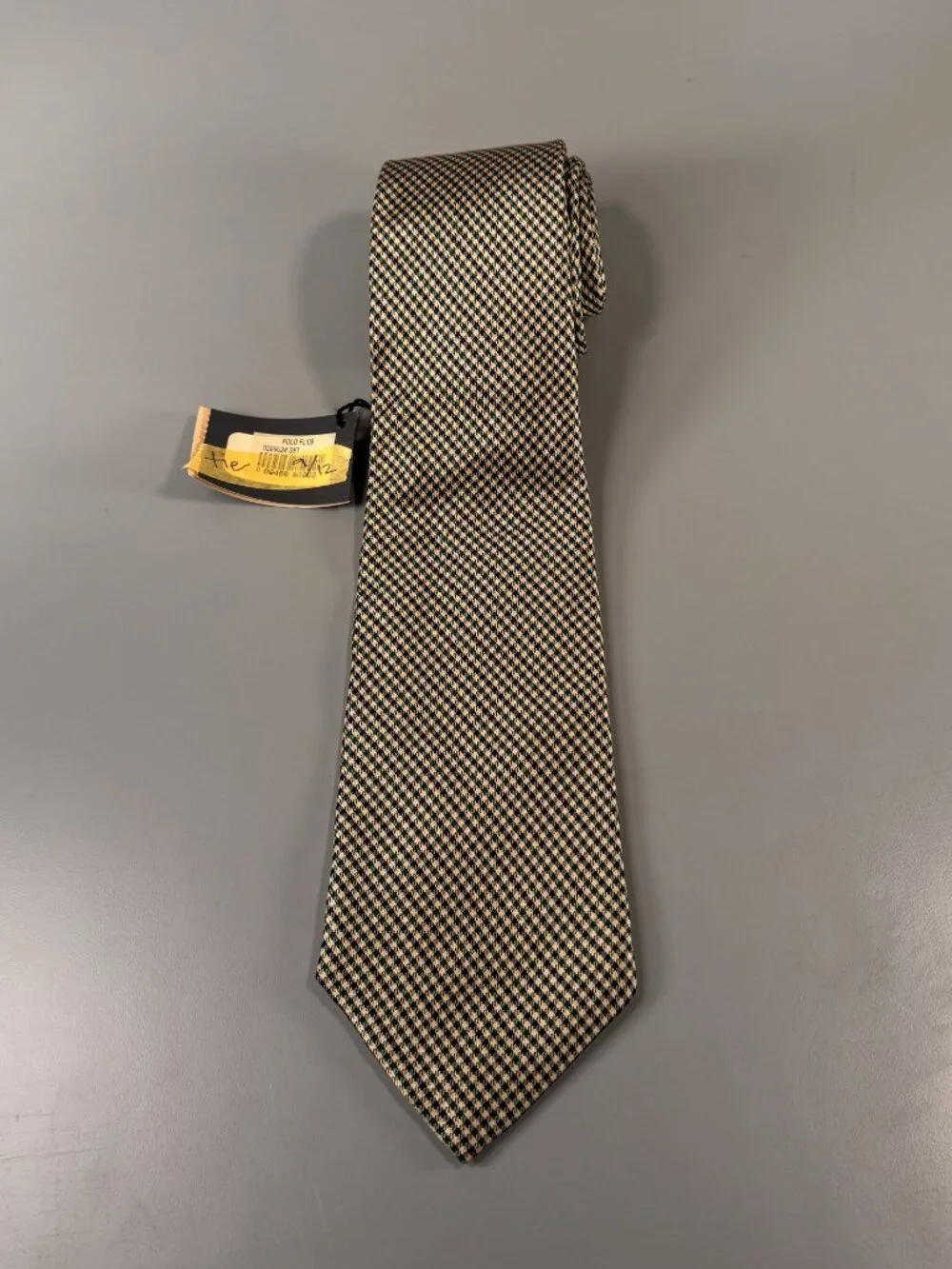 NWT Polo Ralph Lauren Blue Label Green Blue Shepherd Plaid Italy Silk Neck Tie